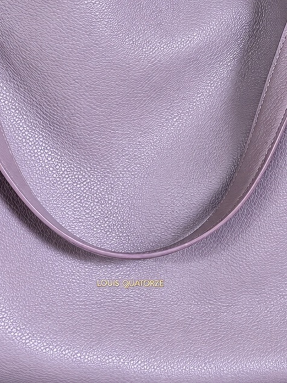 Lavender Pebbled Leather Shoulder Bag